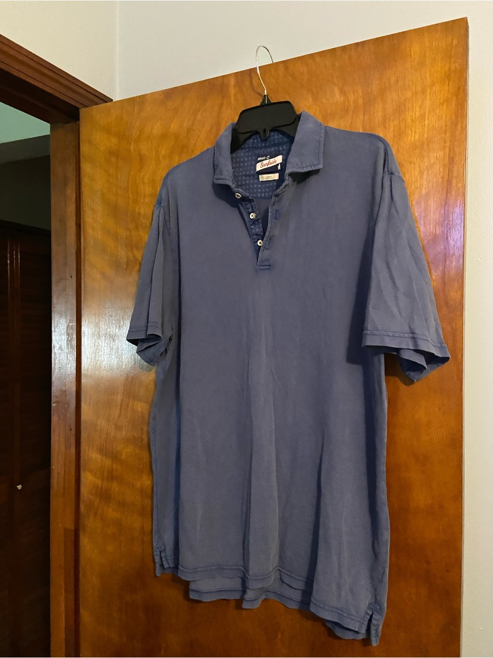 Softwashed Indigo Polo Shirt by Johnnie O Surfside faded